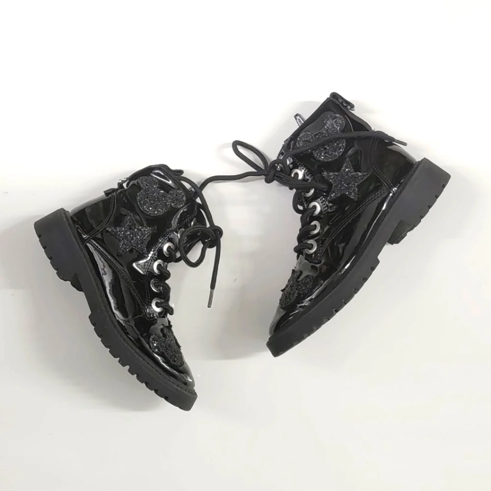 ZARA | Disney Mickey boots with sparkle design combat boots size 12
